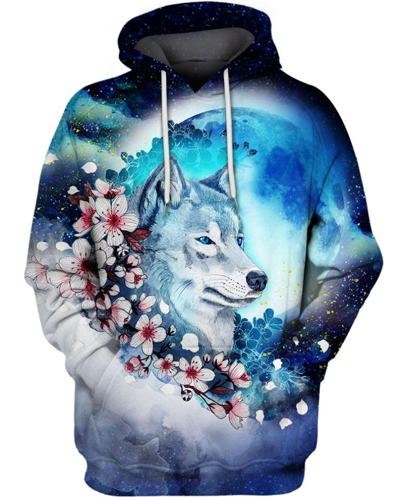 

Men' Hoodies & Sweatshirts Beautiful Sakura Wolf 3D Print Hoodie Man Women Zipper Pullover Sweatshirt Casual Unisex Jacket Style-B-5544, Beige