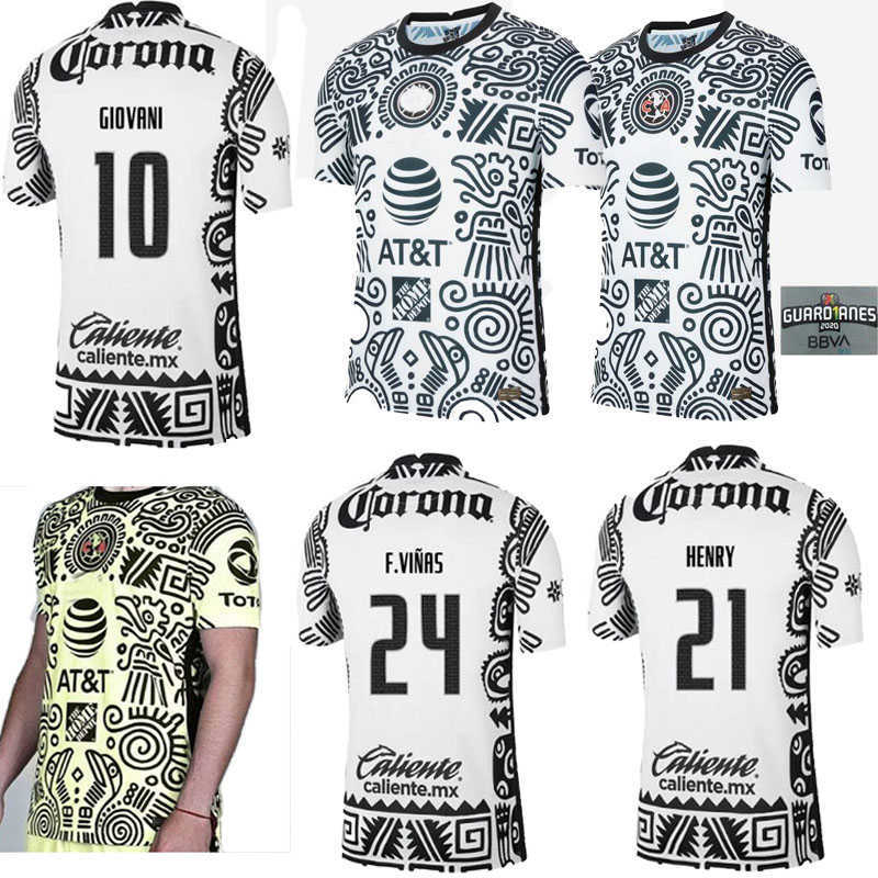 

New liga mx 21 22 Club America Soccer Jerseys third GIOVANI CACERES B.VALDEZ 2021 2022 maillot white men Football Shirt, Red