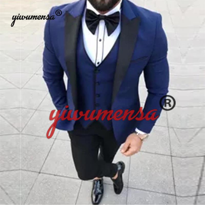 

Men's Suits & Blazers Yiwumensa Latest Coat Pant Designs Black Men Suit Prom Tuxedo Slim Fit 3 Pieces Groom Style Mens Custom Made Blazer Te, Style 1
