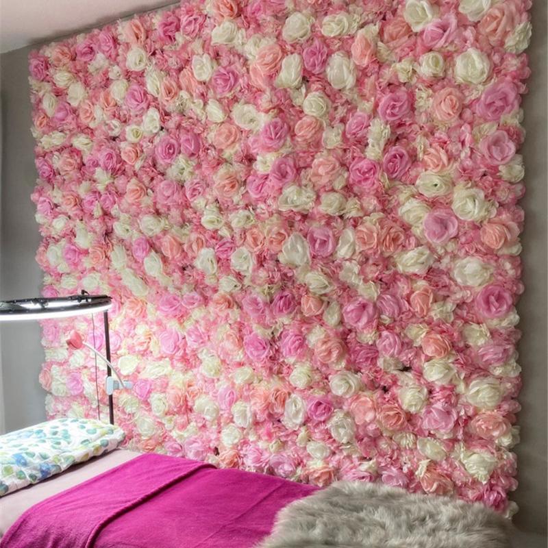 

Party Decoration Decorative Flower Wall Panel For Backdrop Artificial Flowers Wedding Decor Baby Shower