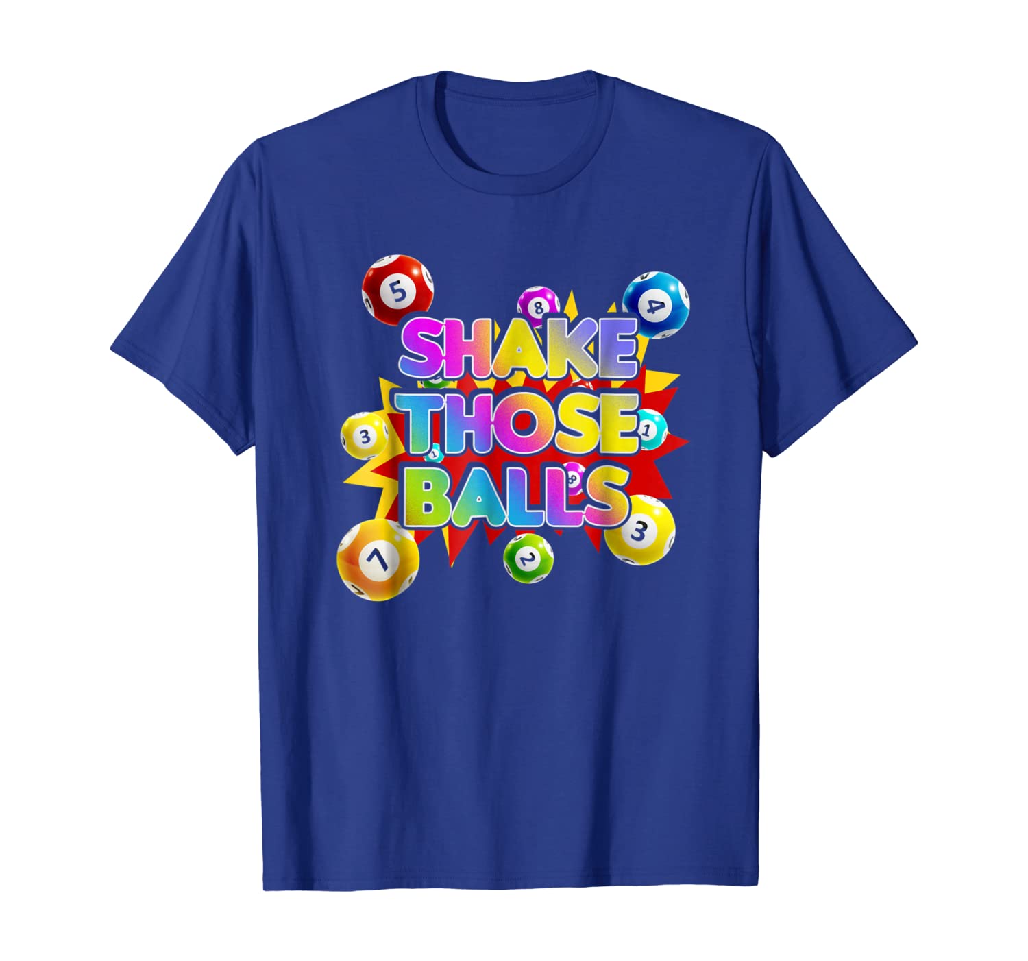 

funny bingo balls shirt - shake those bingo balls lucky tee, White;black
