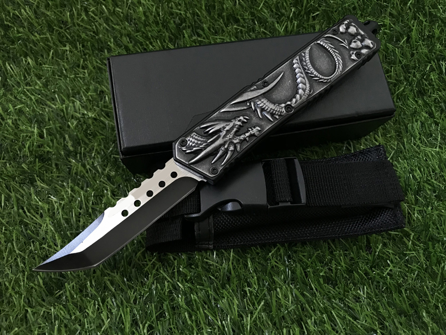 

d02 automatic KNIFE CNC T60161 handle VG10 steel blade hight quality UTX70 UTX85 BM3300 Browning X50 Camping tactical pocket folding Quick o