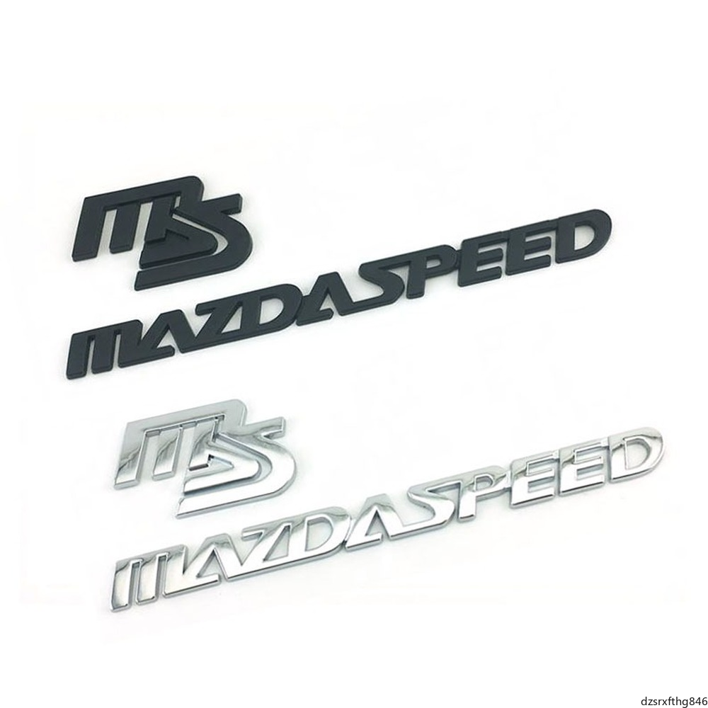 

car sticker ms mazdaspeed emblem decal sticker logo for mazda 2 3 5 6 cx5 cx7 323 axela atenza emblem auto modified body badge