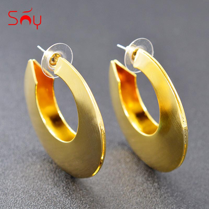 

Stud Sunny Jewelry Classic Copper Findings For Women Fashion Earrings Wedding Gift Selling Big Round, Golden;silver