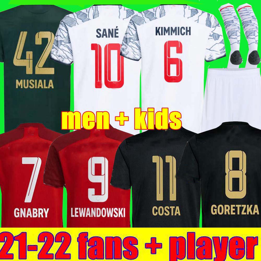 

FANS Player soccer jersey 22 23 LEWANDOWSKI SANE KIMMICH COMAN MULLER DAVIES football shirt Men Kids sets kit 2022 2023 uniform MUSIALA GORETZKA bayern munich, Home aldult