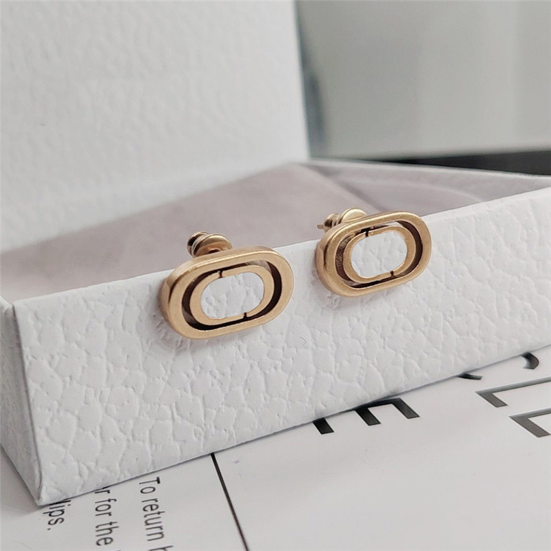 

Stud Earrings For Women Luxury Designer Jewelry Ladies Gold With Letter Earring For Party Wedding Lovers Gift With Box
