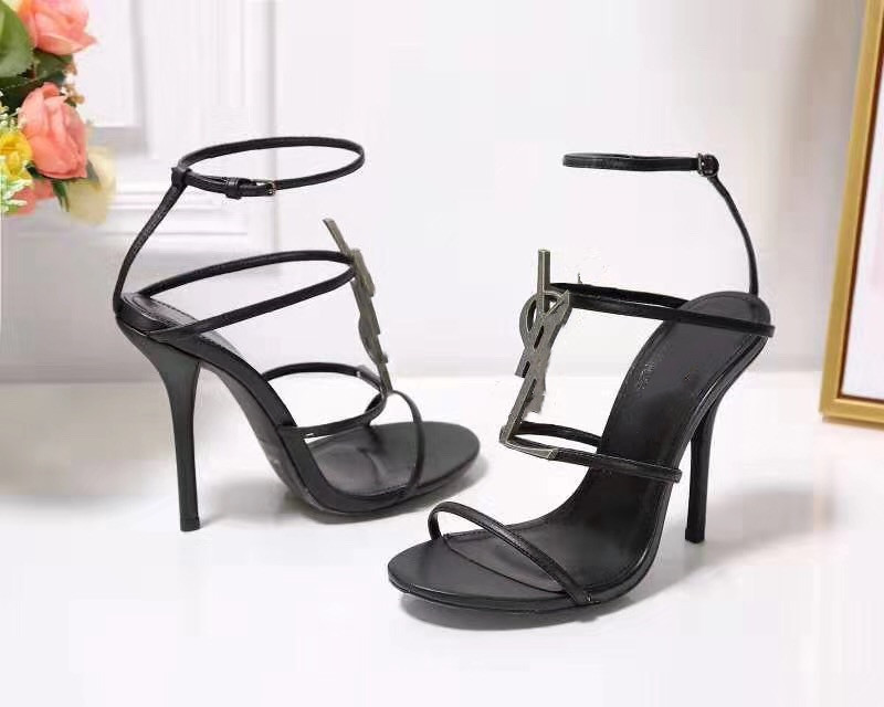 

Summer Women's Sandals ysl Classic Block Dress Shoes High Heels Platform Pumps Ladies Wedding Prom Sandals 12dfd2f, Black