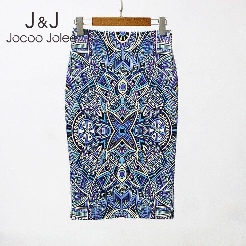 

Jocoo Jolee Summer Floral Pring Pencil Skirt Women Elegant Bodycon Midi Skirts Vintage High Waist Office Lady Skirt Mujer 210518, 28