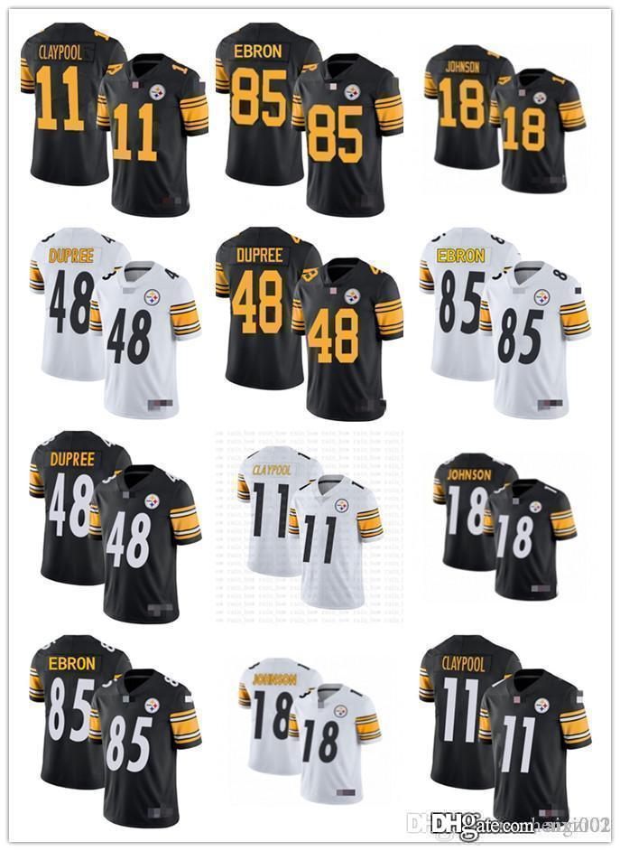 

Men Women Youth Pittsburgh Steelers 11 Chase Claypool 85 Eric Ebron 18 Diontae Johnson 48 Bud Dupree Custom Football Jerseys, Black;red