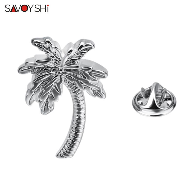 

Pins, Brooches SAVOYSHI Small Silver Color Plant Brooch Pin Jewelry Men Jackets Badges Accessories Lapel Hijab, Gray