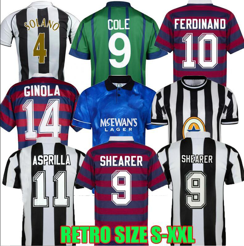 

NewcastleS Retro soccer jersey 1985 1986 1987 1993 1994 1995 96 97 98 99 2000 2001 2005 2006 2007 BATTY ASPRILLA CINOLA SPEED SOLANO SHEARER OWEN UNITED football shirt, 1994 away