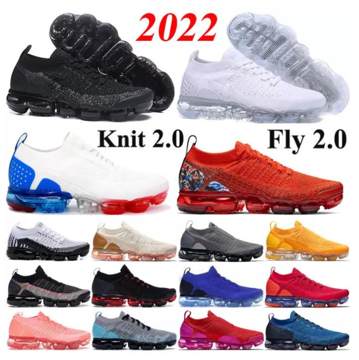 

Newest Knit 2.0 Running Shoes Fly 1.0 Triple Black CNY Mens Trainers Cushion Sneakers Women Breathable Run Shoe Size 36-45