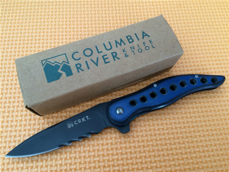 

Hot! OEM CRK-T 1163 6763G Point Guard Half Serrated Folding Knife EDC Pocket Flipper Knives Tactical Tool With original Box