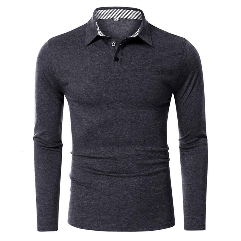 

casual shirts slim fit mens polos long sleeve striped collar solid color shirt blouse, White;black