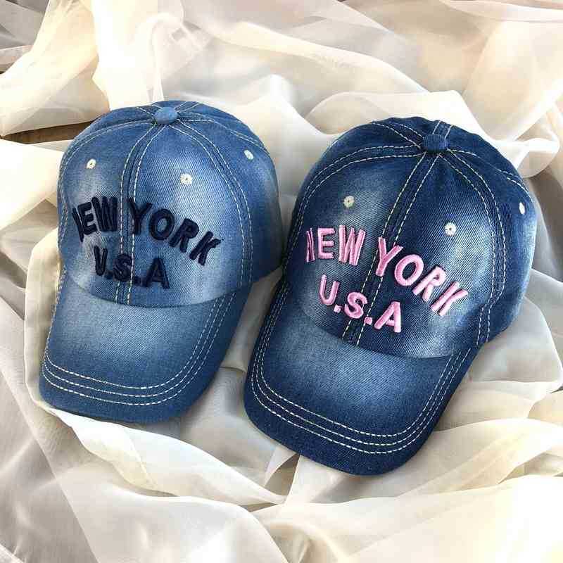 

cowboy Baseball Hat USA cap outdoor men sunscreen sun hat letter embroidery, Navy