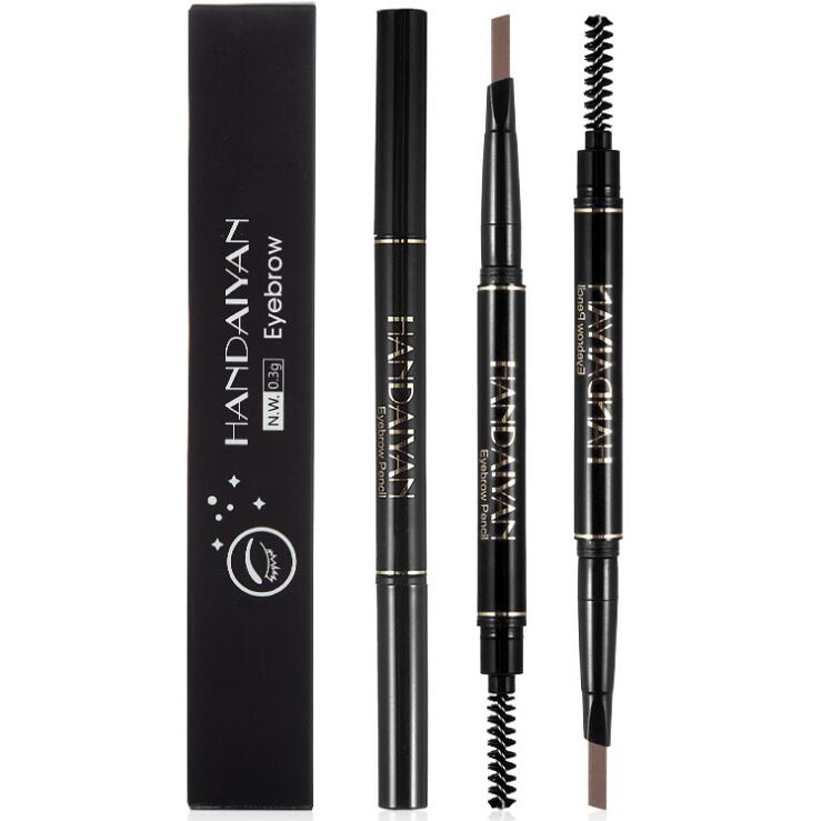 

HANDAIYAN 5 Colors 2 In 1 Eyebrow Pencil Natural Lasting Waterproof No Blooming Rotatable Pen Makeup Cosmetics, Customize