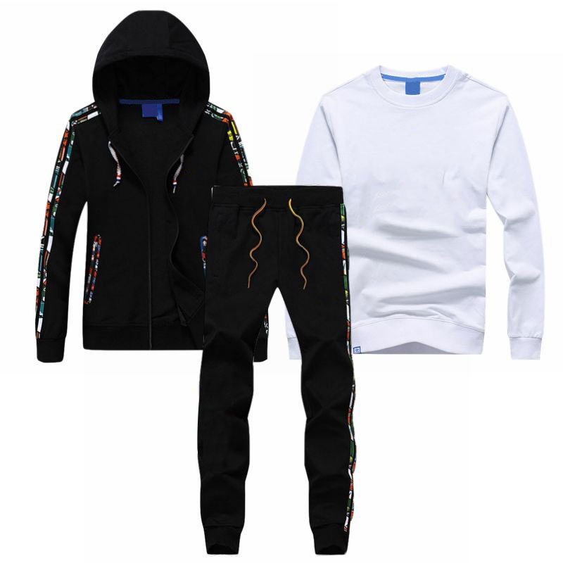 2022 Fashion Mens Tracksuits Top Quality Zipper High Street Letter Printed Suits Hoodies Jackets Sweatshirts Pants Sportswear Jogging