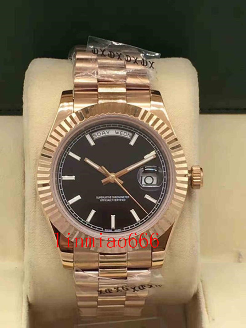 

luxury gold and silver men's luminous waterproof stainless steel watch, rubber strap, band length: 25mm, surface diameter: 41mm, Slivery;brown