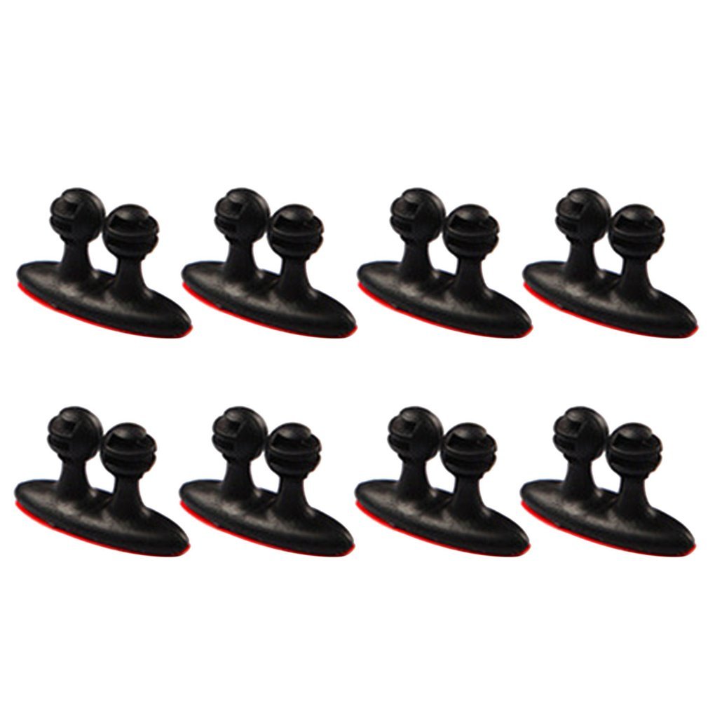 Support de câble de voiture à usages multiples, 8 piles/ensemble, facile à installer, chargeur automatique multifonctionnel, organisateur de clip