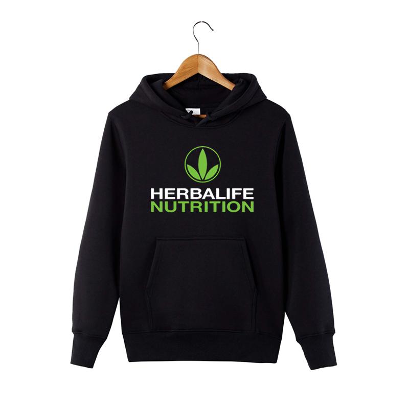 

Gym Clothing Herbalife Nutrition Printed Hoodie Men Women Green Logo Graphic Sweatershirt, Beige