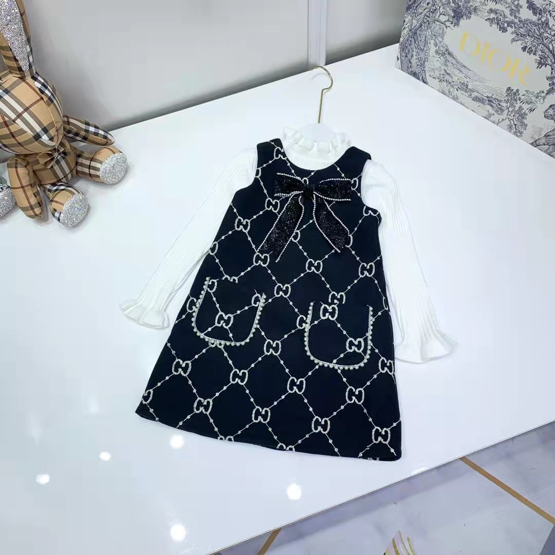 

baby girl winter warm clothe dress black color kid fashion clothes wholesale 110-160 cm toddler girls fashion sets
