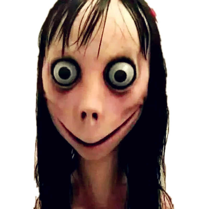 

Game Momo Girls Sterna Cosplay Props Masks Women Men Scared Female Ghost Helmet Mask Halloween Party Fancy Ball Cosplay Mask New X0803