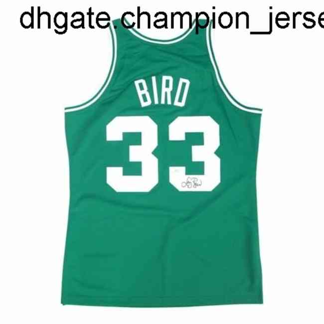 

New Goods Cheap Top Larry Bird Mitchell & Ness Top 40 Md Holo Signed Jersey Vest Stitched Throwback Basketball Jerseys vest Shirt, Green