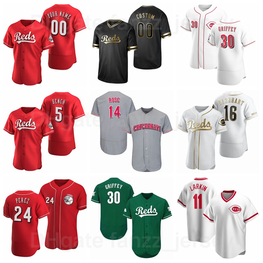 

Baseball 5 Johnny Bench Jersey 30 Ken Griffey 14 Pete Rose 20 Frank Robinson 11 Barry Larkin 8 Joe Morgan 24 Tony Perez 13 Dave Concepcion Cool Base Man Youth Woman, Men cool base