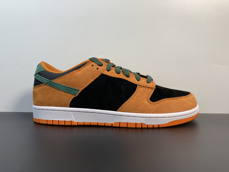 Chaussures de Skateboard DukS Low SP céramique couleur noir orange unisexe chaussures de loisirs baskets bateau boîte à chaussures