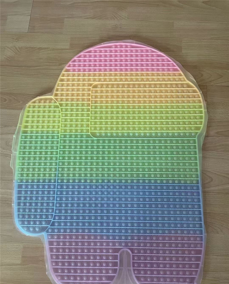 

85CM Rainbow Sensory Bubbles Popper Board Push Pop Fidget Toys Mega Jumbo Huge Size Unicron Butterfly Ice Cream Poo-its Puzzle SJ4985