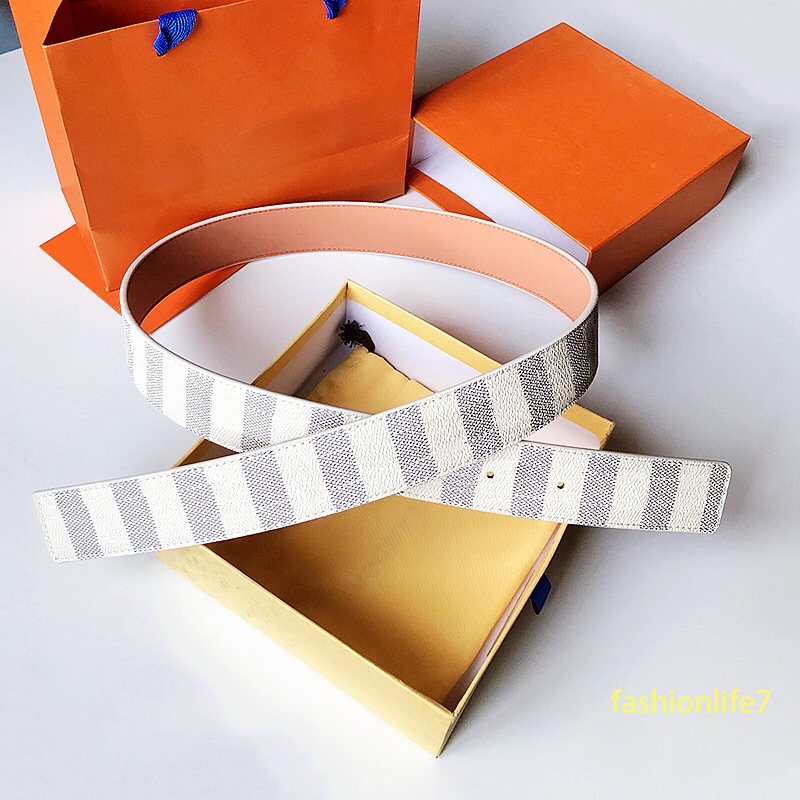 

Designer Belt dauphine initiales 38mm reversible belts fashion casual genuine leather white and black grid luxurys 3 colors of buckles class, Black;brown
