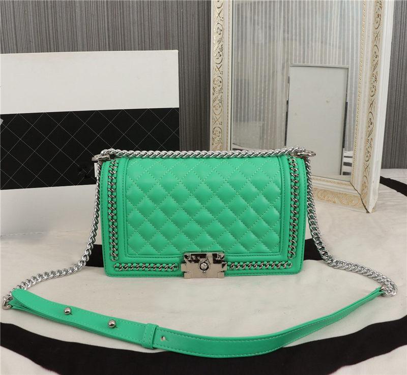 

Boy Patent Emerald Green Chain Crossbody Shoulder bag Size: 25CM, 24