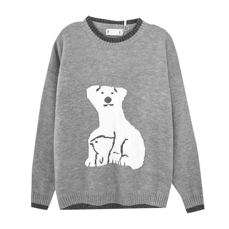 

Women Oversized Sweater Fashion Korean Style Long Sleeve Cute Cartoons Pullover Top Woman Casual Harajuku Knitted Sweaters 210602, Grey