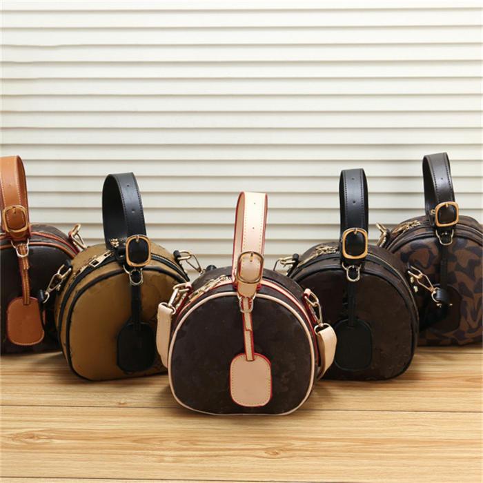 

Flowers Letters Wristlet Round Cakes Banquet Totes Shoulder Bags Genuine Leather Women Clutch Messenger Bag Crossbody Purse, Box