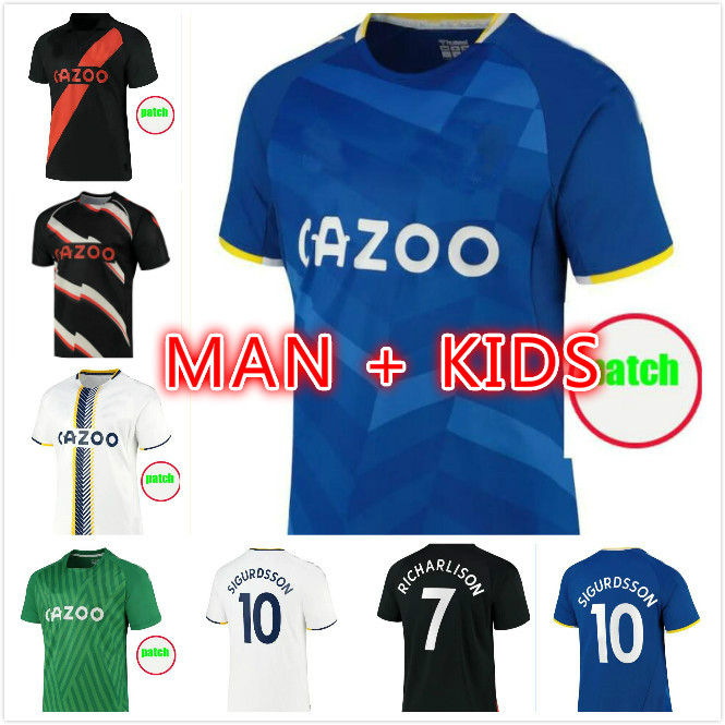 

21 22 Calvert-Lewin james Soccer Jerseys RICHARLISON KEAN SIGURDSSON Football Shirts 2021 2022 CALVERT LEWIN WALCOTT Men Kids KitS Uniforms, Kids size