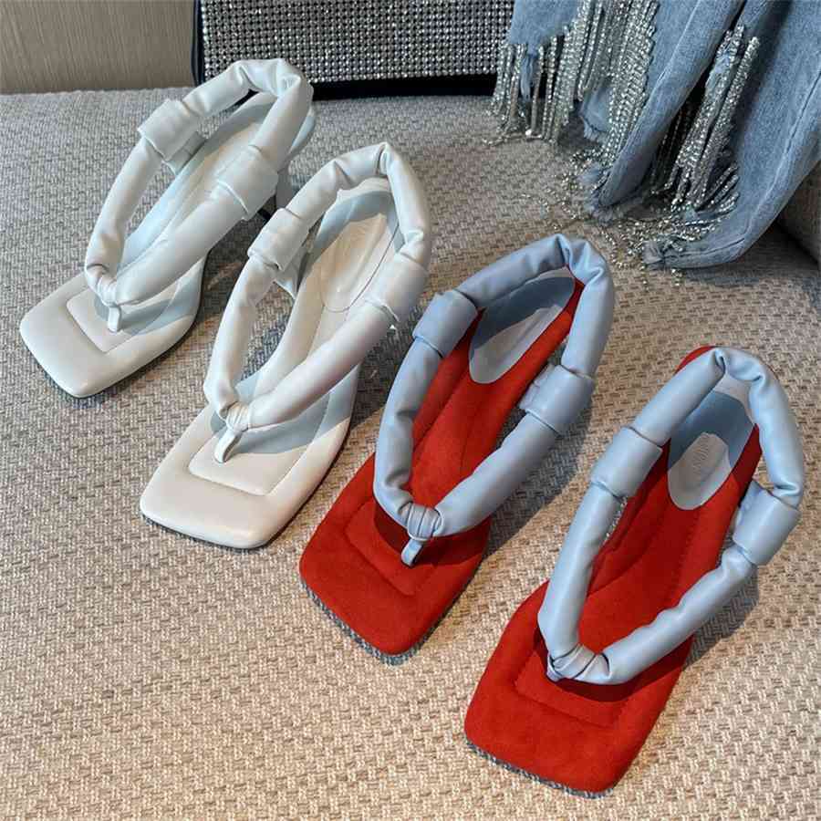 

2021 Women Sandals New Thin High Heels Sexy Sandals Shoes for Women Fashion Female Flip Flops Casual Heel Shoes for Women wenshet, Black