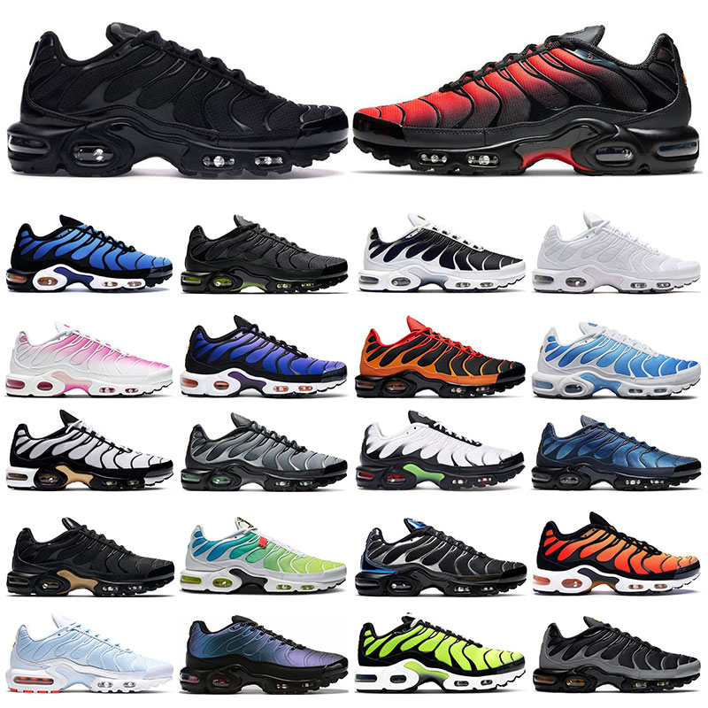 

Tn plus Mens Sneakers Outdoor shoes Triple White volt Red black Gradient Oreo Hyper Blue hex Pink fade Sports Womens Trainers, 10