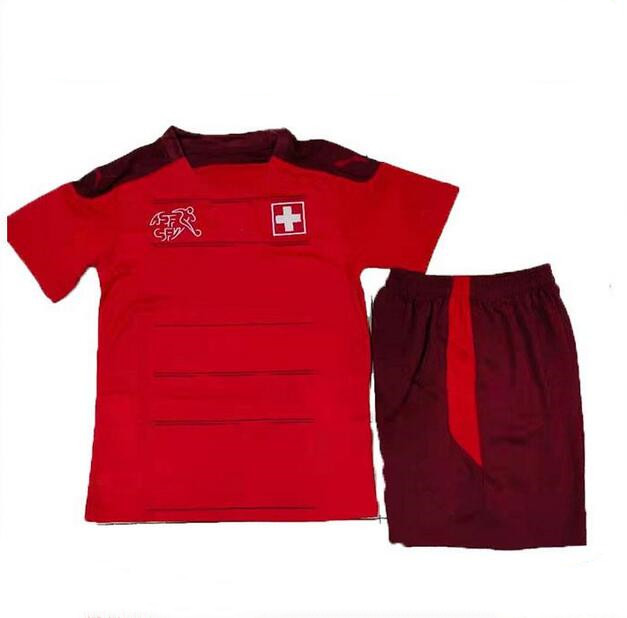 

2021 Kids Kit Switzerland Soccer Jersey 21/22 Boy Xhaha Akanji Zakaria Rodriguez Elvedi Maillots de football Shirt children national team uniforms, Home kids kit