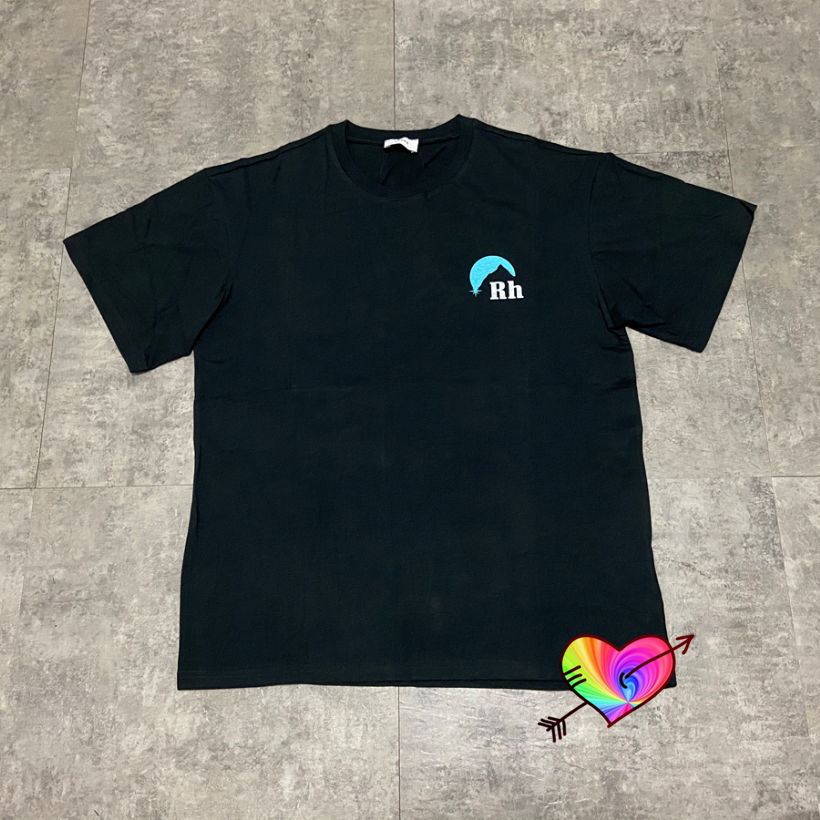 

2021SS T-shirt Men Women 1 Quality Tee Slightly Oversize Tops High Street Short Sleeve, Black