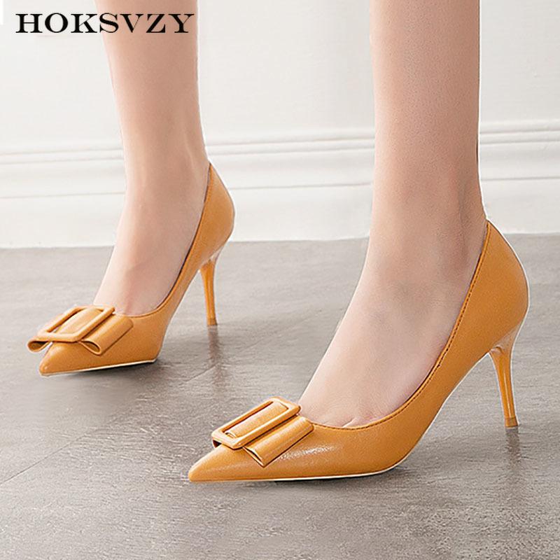 

Sweet Beauty High Heel Stiletto Thin Shallow Mouth Pointed Belt Buckle Elegant Banquet Single Shoes Female ZWM Sandals, Black