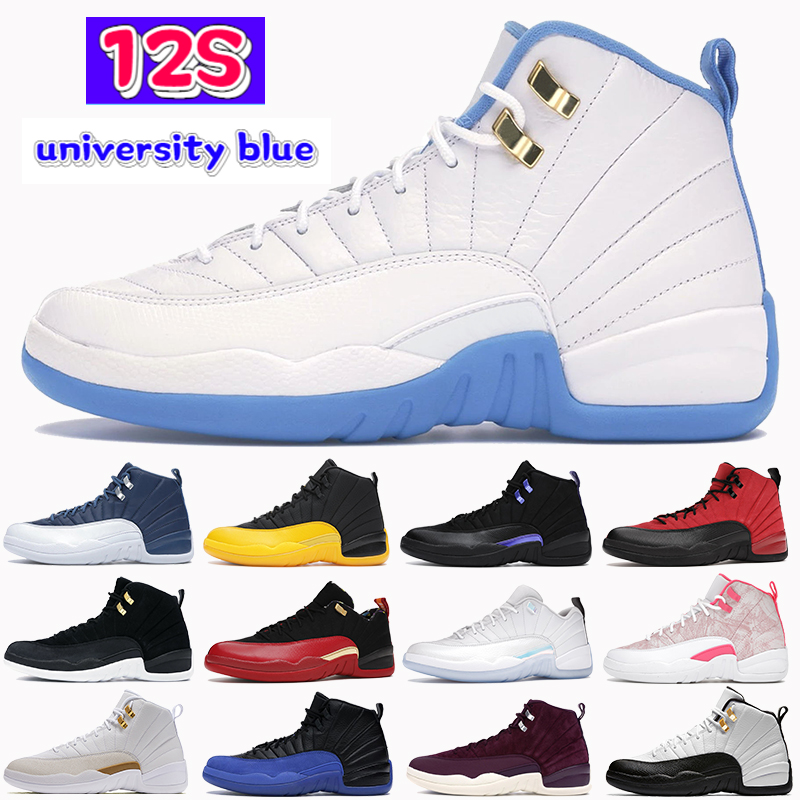 

University Blue 12 12s men Basketball Shoes Black Dark Concord reverse flu game low easter artric punch women mens sneakers US 5.5-13, 30# bubble wrap packaging
