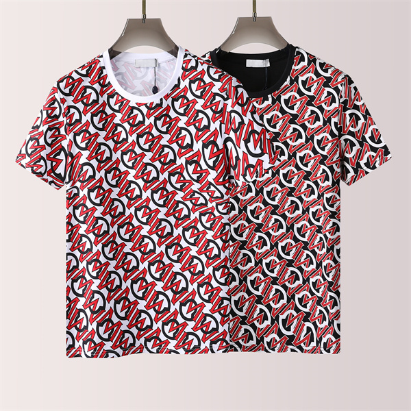 

2021ss spring and summer new high grade cotton printing short sleeve round neck panel T-Shirt Size: m--xl-xxl-xxxl Color: black white mm272wx2, Customize