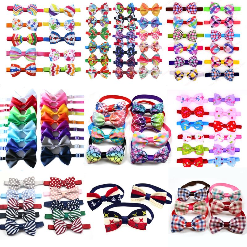 

Dog Apparel 100PCS Choose Styles Pet Puppy Cat Bow Ties Adjustable Grooming Accessories Bowties For Small Dogs Product, Style 9