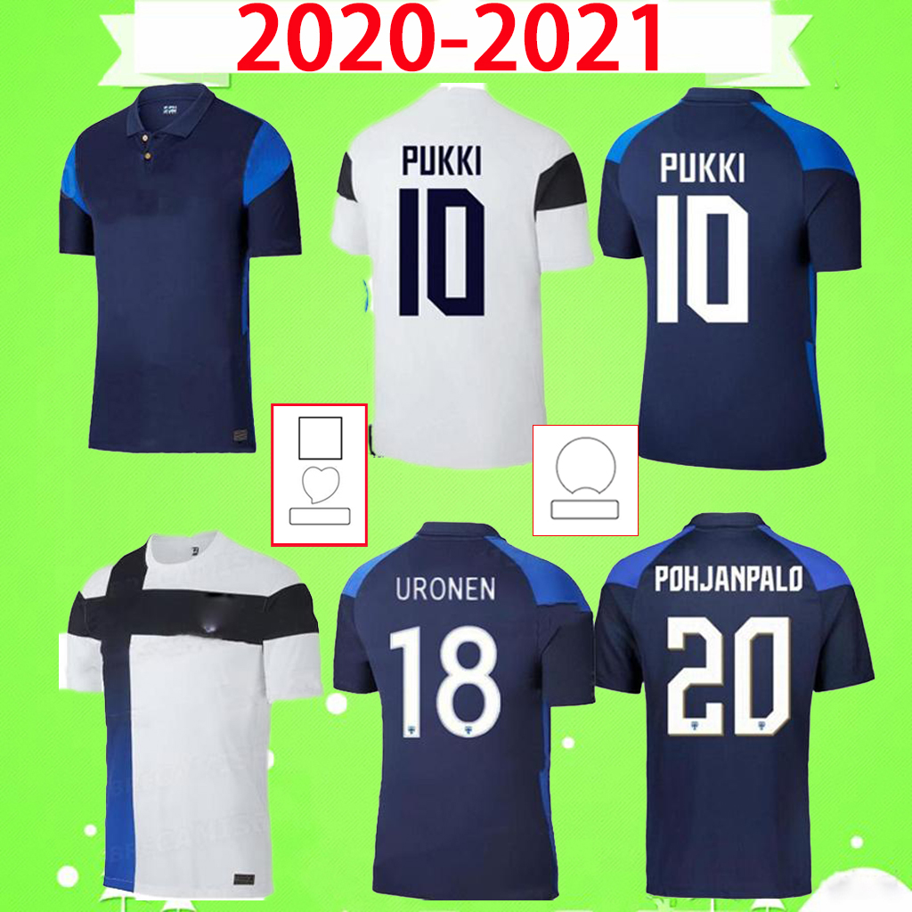 

2021 Finland Soccer Jerseys 21/22 Home PUKKI SKRABB RAITALA POHJANPALO KAMARA SALLSTROM JENSEN LOD national team Football Shirts Uniform away blue white, 20/21