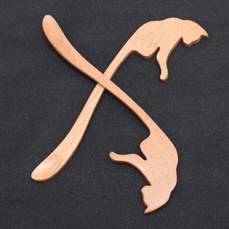 

Spoons 2 Pcs Kitten Stirring Spoon Cartoon Coffee Long Handle Honey Stir Bar Teaspoon Wooden Cutlery Tableware Kitchen Tools