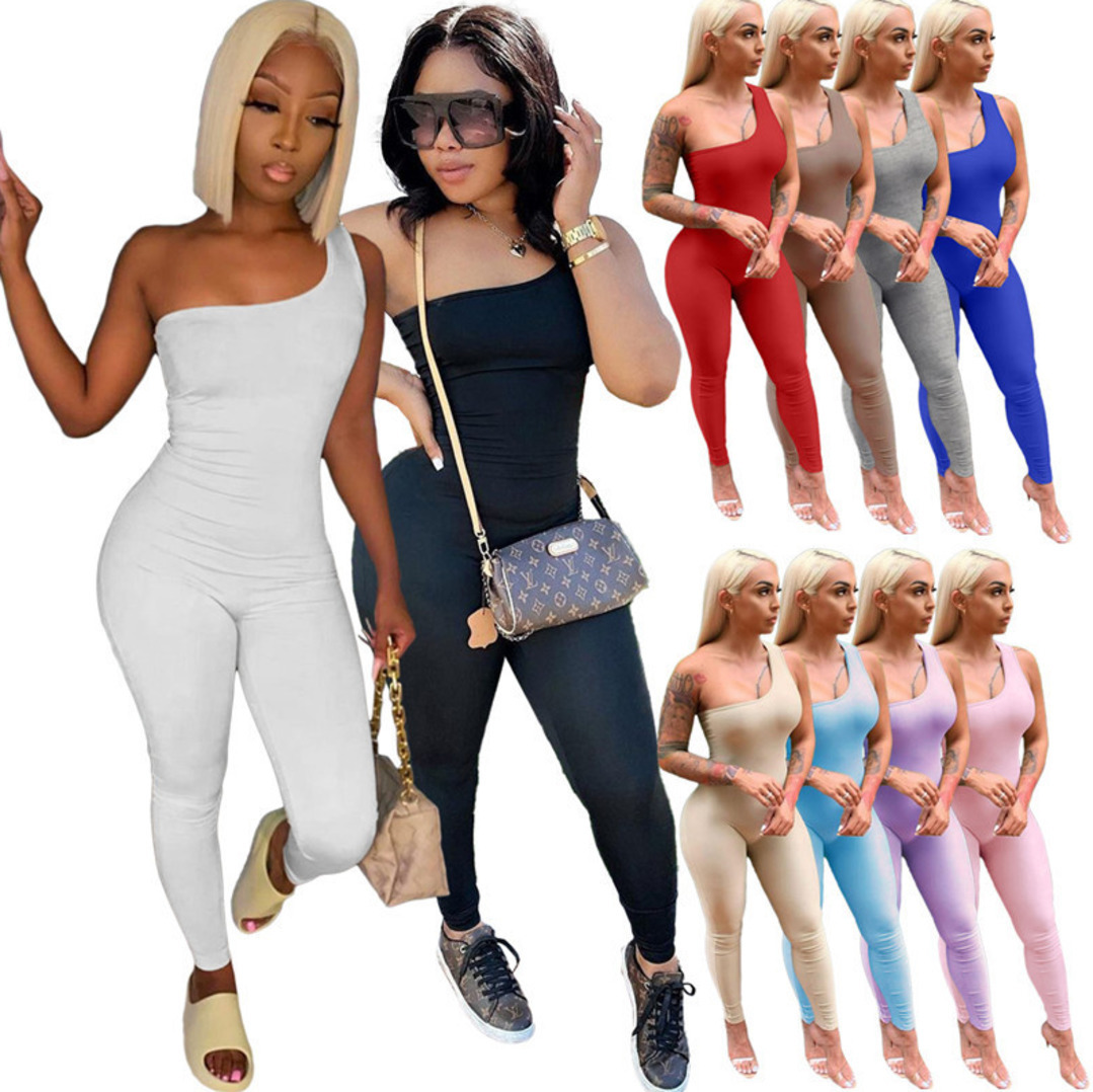 

wholesale womens jumpsuits rompers one piece pants elegant fashion strapless bodycon skinny jumpsuit pullover comfortable clubwear 9458, Black;white