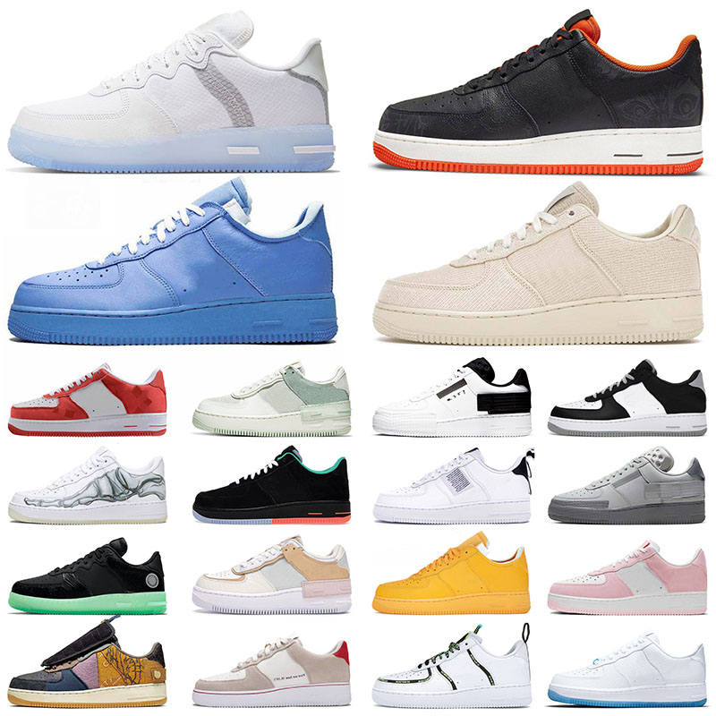 

Nik Airforce 1 Running Shoes Air Force One Mens Womens Trainers Halloween Glow In The Dark Peace Raiders Black White First Use Cactus Jack Designer Sneakers, A31 36-40 spruce aura