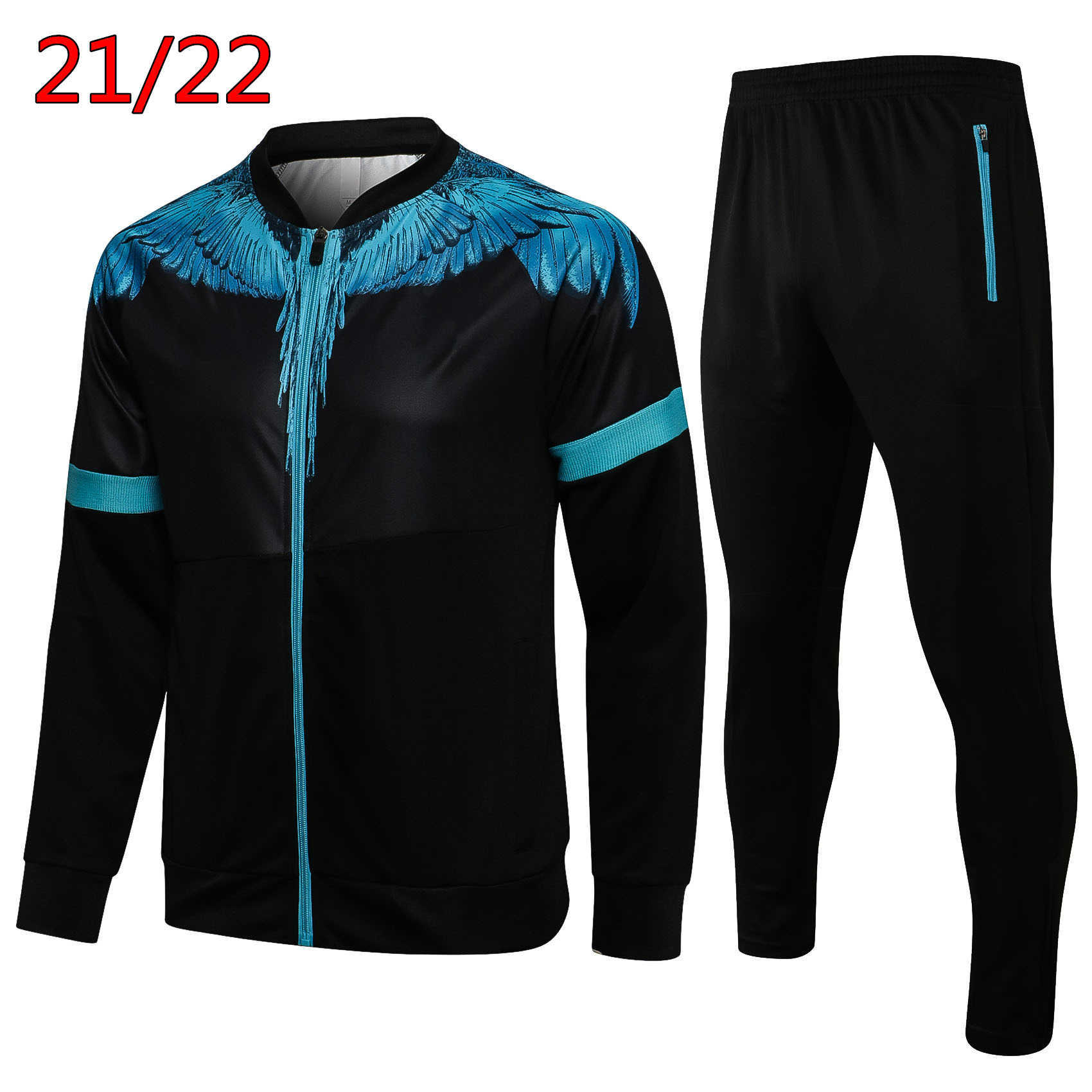 

21 22 Napoli Diego Mens Sweatsuits jacket tracksuit hoodie Maradona winter coat sweatshirt soccer sportwear Insigne Naples football training, Black