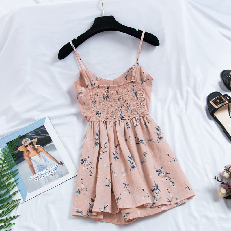 

2021new womens dress sweet summer casual fashion bohemian print thin strap sleeveless black dress for women, Black;gray