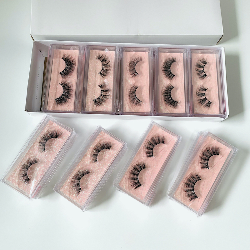 

3D Mink Lashes Fluffy Soft Wispy Natural Cross Eyelash Extension Reusable False Eyelashes free DHL